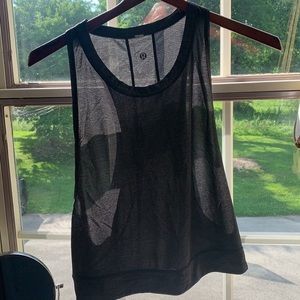 Lululemon grey long crop wide razor back